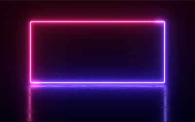 3D gör Neon effekt ljus bakgrundsdesign