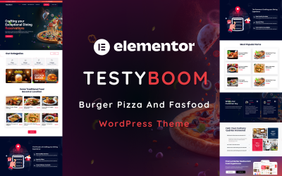 Testyboom - Motyw WordPress dla restauracji z grillem i fast foodami