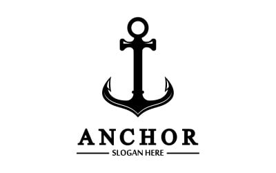 Ancla marina icono símbolo gráfico versión 5