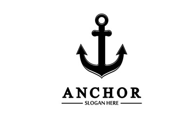 Ancla marina icono símbolo gráfico versión 9