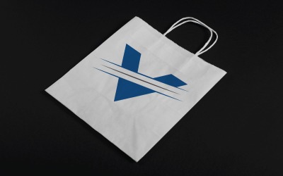 Design unico del modello di logo della lettera V