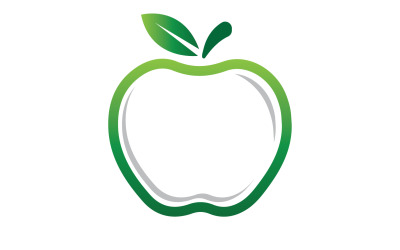 Elma meyve simgesi logo şablonu sürüm 4