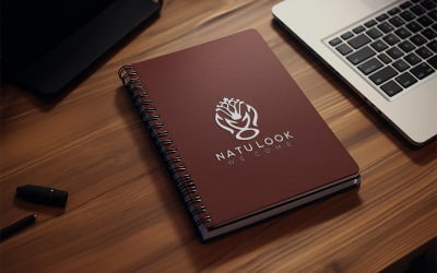 Leather notepad cover mockup | book cover logo mockup | book cover mockup | red leather cover mockup