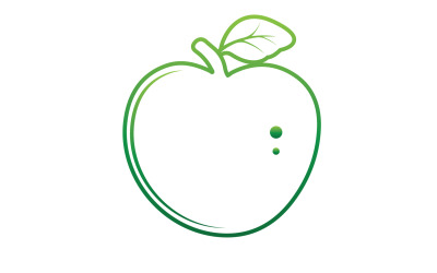 Modello logo icona frutta mela versione 2