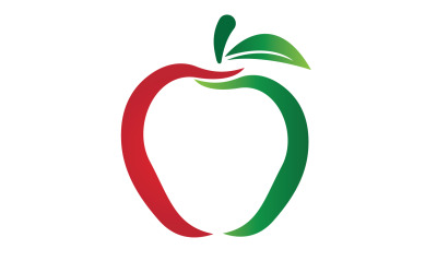 Modelo de logotipo de ícone de frutas da Apple versão 3