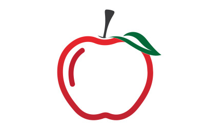 Šablona loga ikony jablečného ovoce verze 7