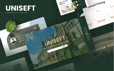 Uniseft – Vzdělávací univerzita PowerPoint šablona