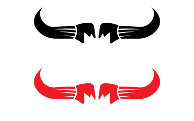 Bika és bivalyfej tehén állat kabalája logótervezés vektor 1. verzió