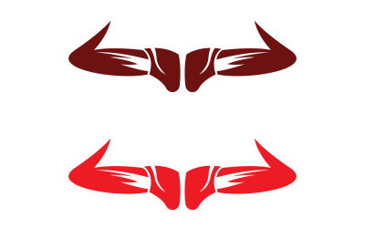 Bika és bivalyfejű tehén állat kabalája logótervezés, vektoros verzió 11