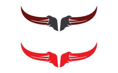 Boğa ve manda kafalı inek hayvan maskot logosu tasarım vektörü sürüm 15