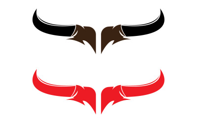 Bulle und Büffelkopf Kuh Tier Maskottchen Logo Design Vektor Version 16