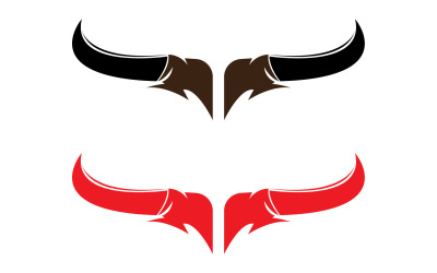 Byk i bawół głowa krowy maskotka zwierząt logo projektu wektor wersja 16