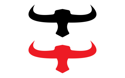 Byk i bawół głowa krowy maskotka zwierząt logo projektu wektor wersja 18