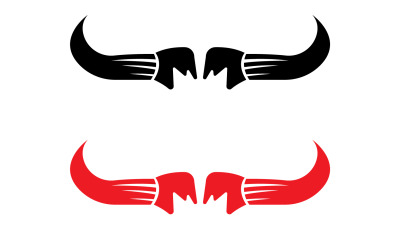 Byk i bawół głowa krowy maskotka zwierząt logo projektu wektor wersja 1