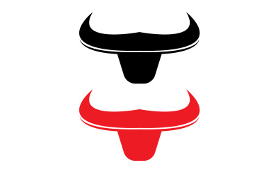 Byk i bawół głowa krowy maskotka zwierząt logo projektu wektor wersja 21
