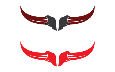 Diseño de logotipo de mascota animal de vaca con cabeza de toro y búfalo, versión vectorial 15