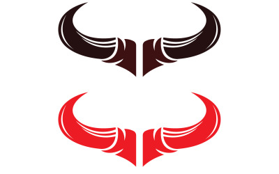 Diseño de logotipo de mascota animal de vaca con cabeza de toro y búfalo, versión vectorial 8