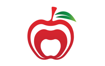 Elma meyve simgesi logo şablonu sürüm 11