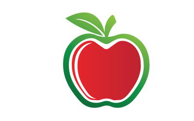 Elma meyve simgesi logo şablonu sürüm 15