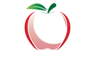 Elma meyve simgesi logo şablonu sürüm 5