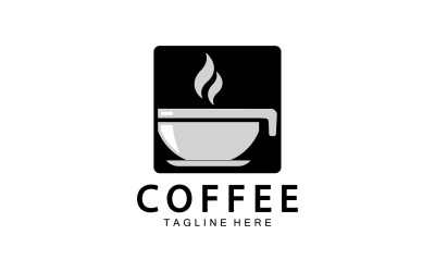 Logo de la collection de badges de café plat version 21