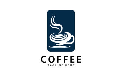 Logo della collezione di badge per caffetteria piatta versione 26