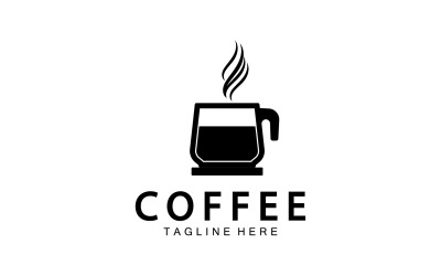 Logotipo de colección de insignias de cafetería plana versión 2