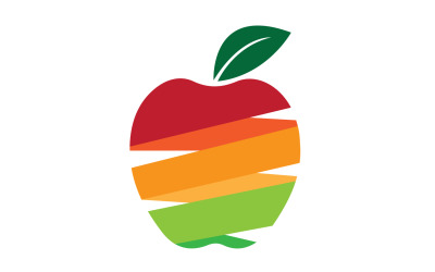 Modèle de logo d&amp;#39;icône de fruits de pomme version 19