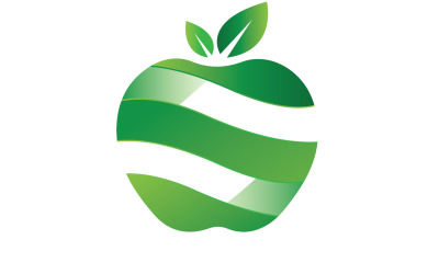 Modèle de logo d&amp;#39;icône de fruits de pomme version 27