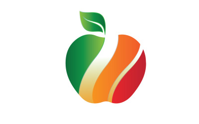Modello logo icona frutta mela versione 25
