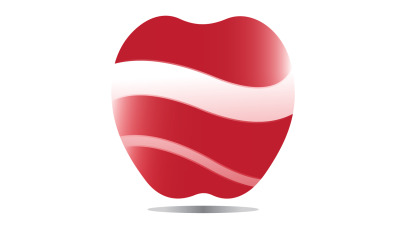 Modello logo icona frutta mela versione 26