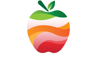 Modello logo icona frutta mela versione 29
