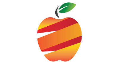 Modello logo icona frutta mela versione 37