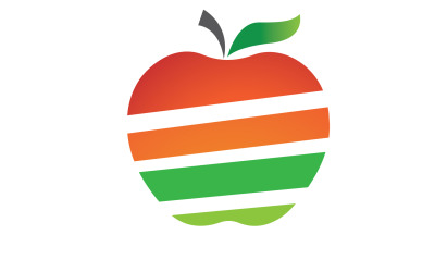 Modello logo icona frutta mela versione 38