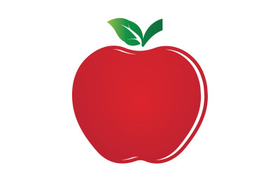 Modelo de logotipo de ícone de frutas da Apple versão 13