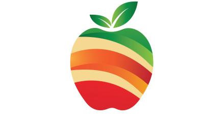 Plantilla de logotipo de icono de frutas de manzana versión 31