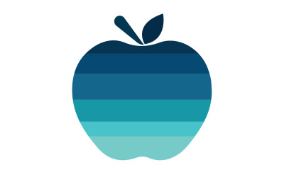 Plantilla de logotipo de icono de frutas de manzana versión 44