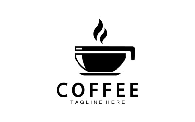 Platt kafé-märkessamling med logotyp version 9