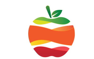 Шаблон логотипа со значком Apple Fruit, версия 23
