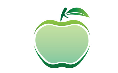 Šablona loga ikony jablečného ovoce verze 14