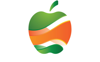 Šablona loga ikony jablečného ovoce verze 28