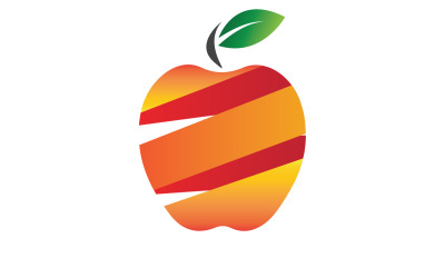 Šablona loga ikony jablečného ovoce verze 37