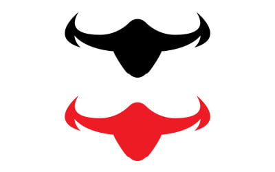 Stier en buffelkop koe dier mascotte logo ontwerp vector versie 19