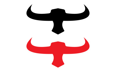 Stier- und Büffelkopfkuh-Tiermaskottchen-Logo-Design, Vektorversion 18