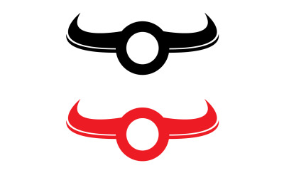 Stier- und Büffelkopfkuh-Tiermaskottchen-Logo-Design, Vektorversion 20