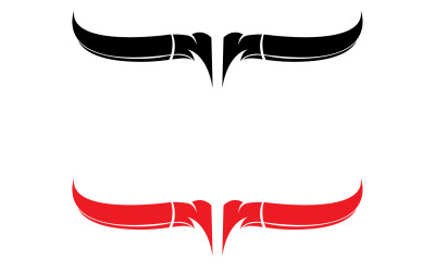 Stier- und Büffelkopfkuh-Tiermaskottchen-Logo-Design, Vektorversion 2
