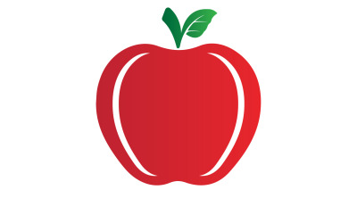 Szablon logo ikony owoców jabłoni w wersji 36
