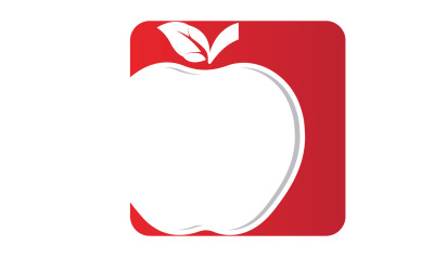 Szablon logo ikony owoców jabłoni w wersji 47