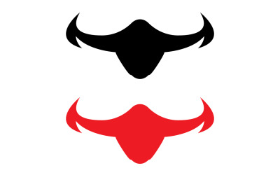 Testa di toro e bufalo mucca animale mascotte logo disegno vettoriale versione 19