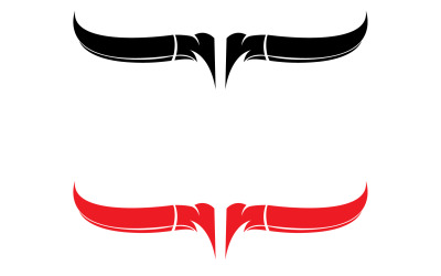 Testa di toro e bufalo mucca animale mascotte logo disegno vettoriale versione 2